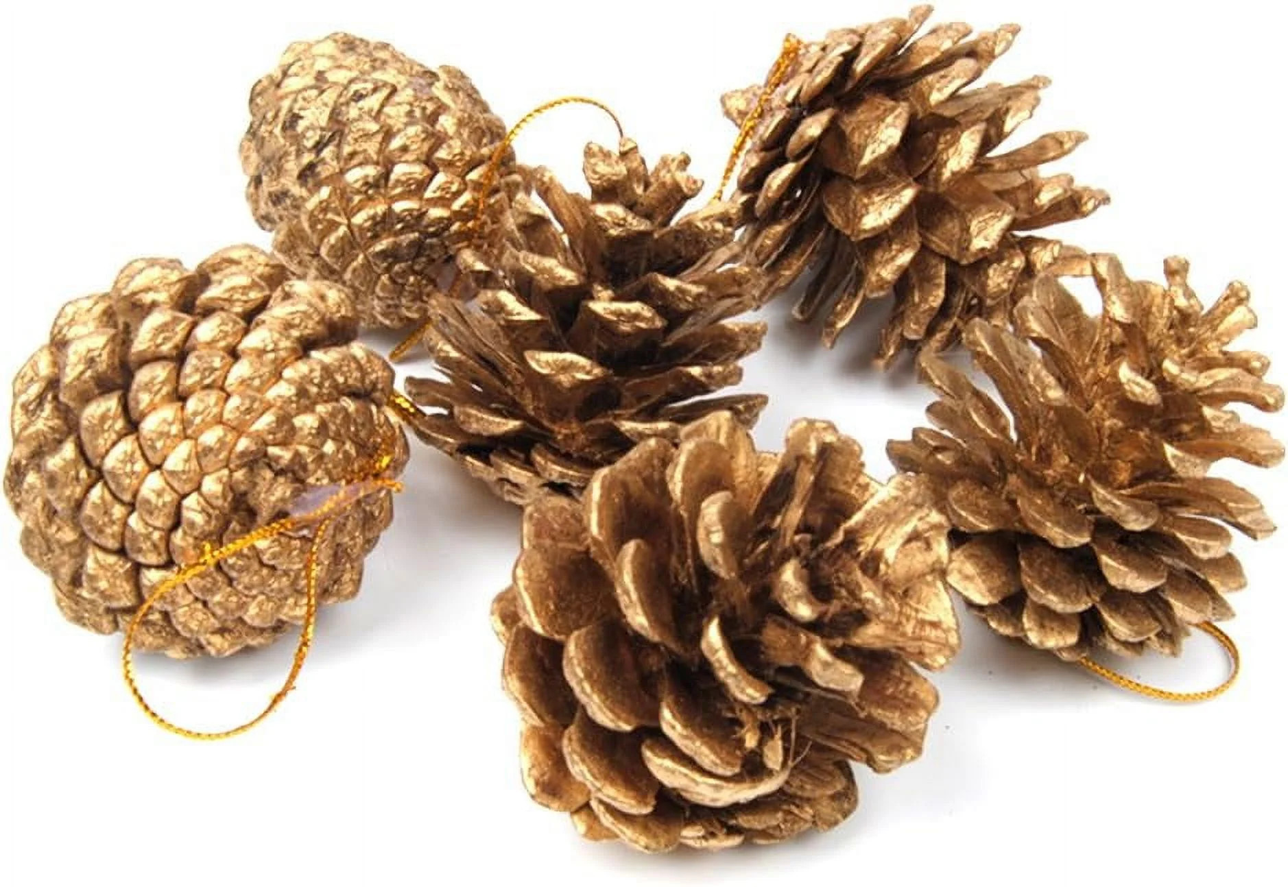 30 Pack 5Cm Pine Cones For Christmas Tree Decoration Gold - Walmart.com | Walmart (US)
