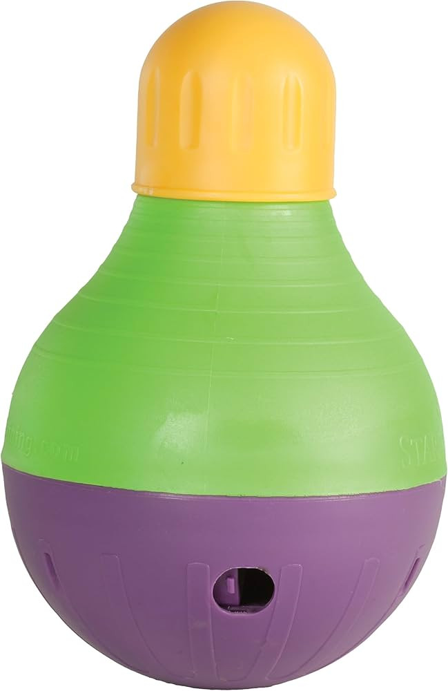 Starmark Bob-A-Lot Interactive Dog Pet Toy, Large, Yellow/Green/Purple | Amazon (US)