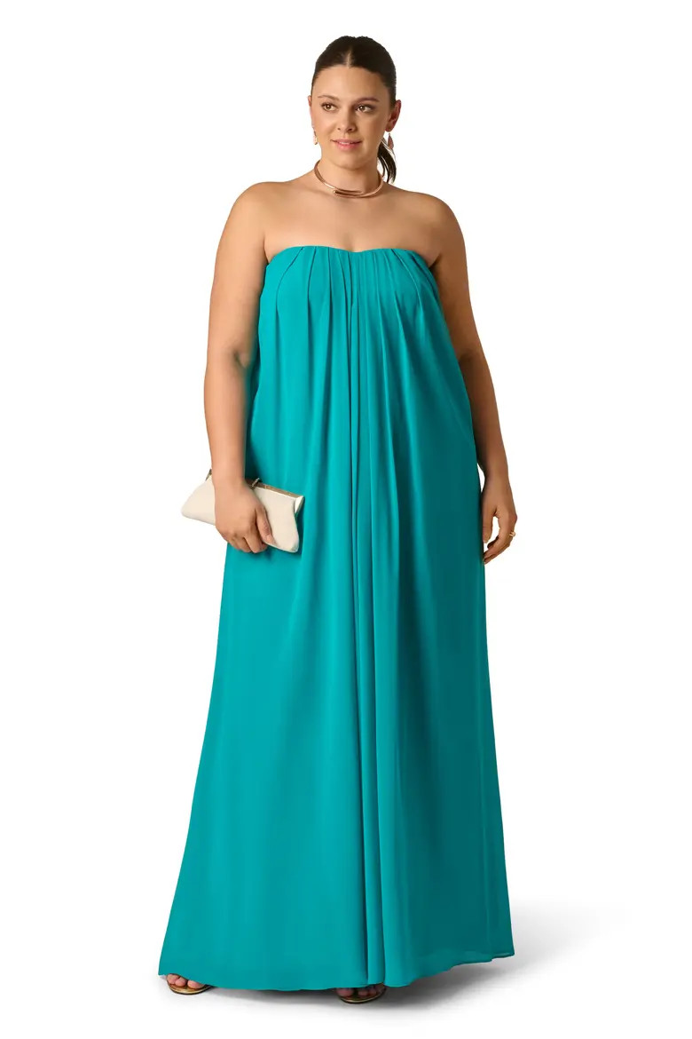 Strapless Chiffon Gown (Women) | Nordstrom | Nordstrom