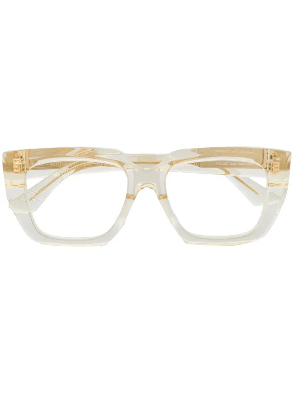transparent square-frame glasses | Farfetch (US)