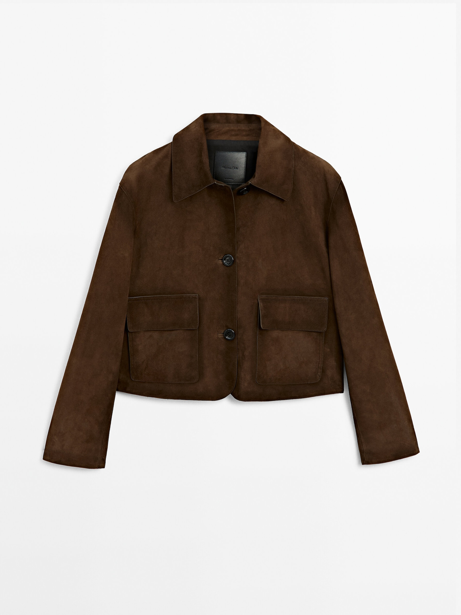 Suede leather jacket with pockets | Massimo Dutti UK