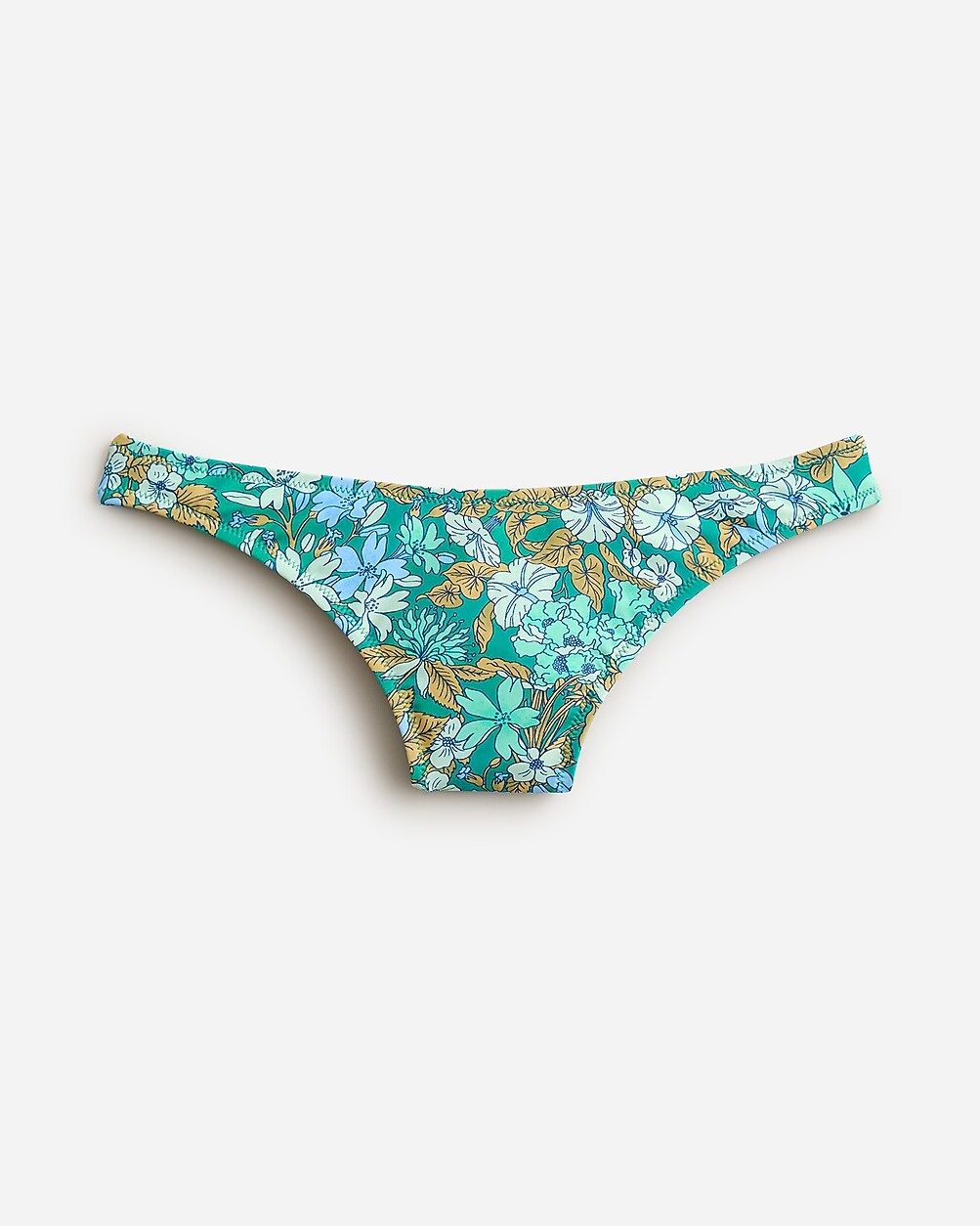 1989 high-leg bikini bottom in aqua blooms | J.Crew US