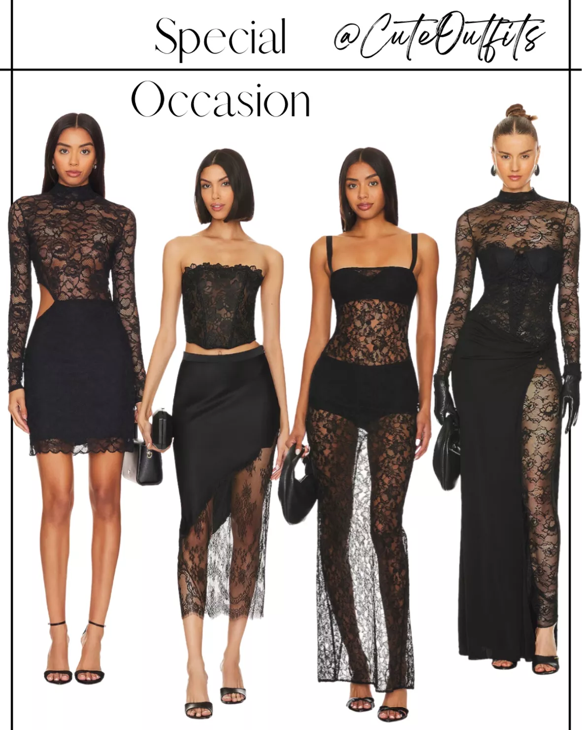 Black Lace dress  Dressing for a cocktail party - Fashion