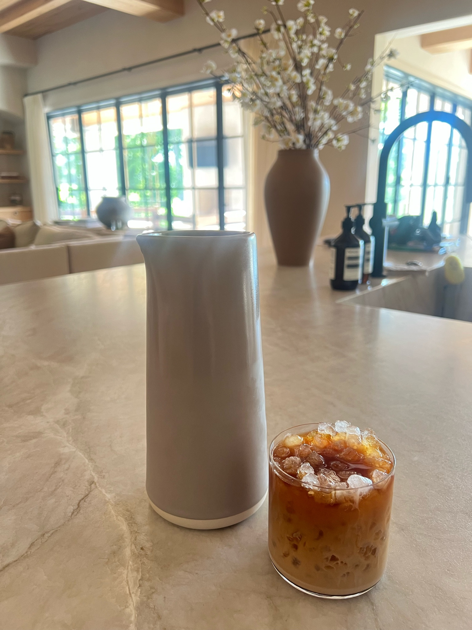 add 1 cup coarse coffee grounds and 4 cups filtered water to your French press and let sit overnight/for 12+hrs. Press down after the 12hrs and voila, cold brew! ☕️🧊

#LTKhome