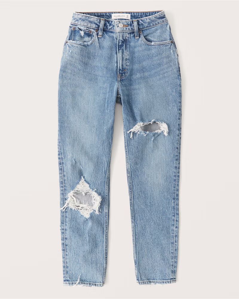 Curve Love High Rise Mom Jeans | Abercrombie & Fitch (US)