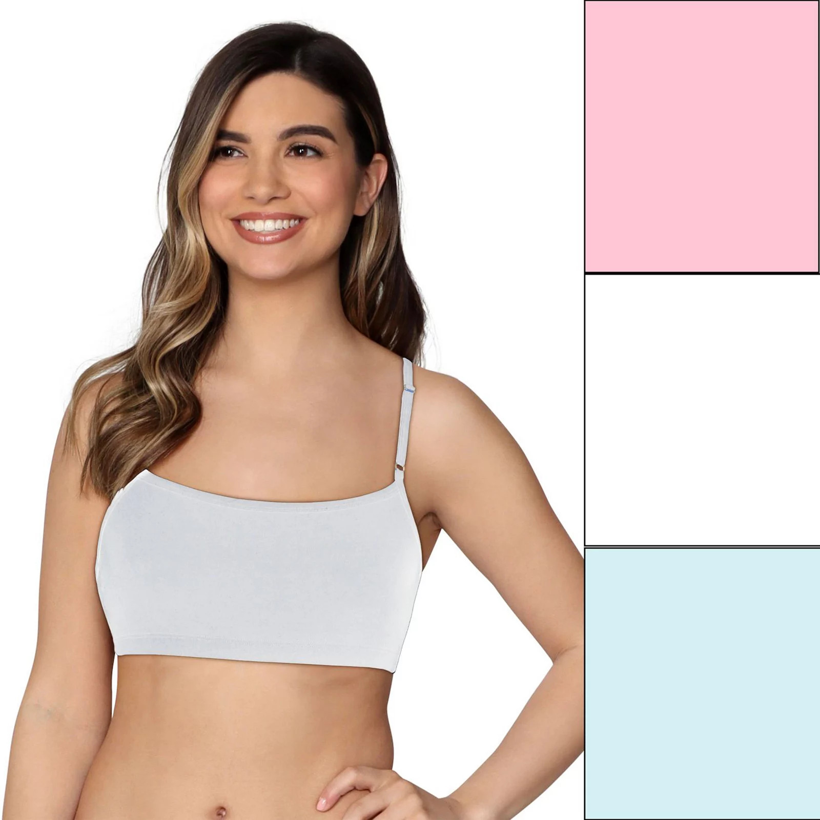 Women's Fruit of the Loom Signature 3-pack Strappy Racerback Sports Bras 3DSCSCT, Size: Medium, Bree | Kohl's