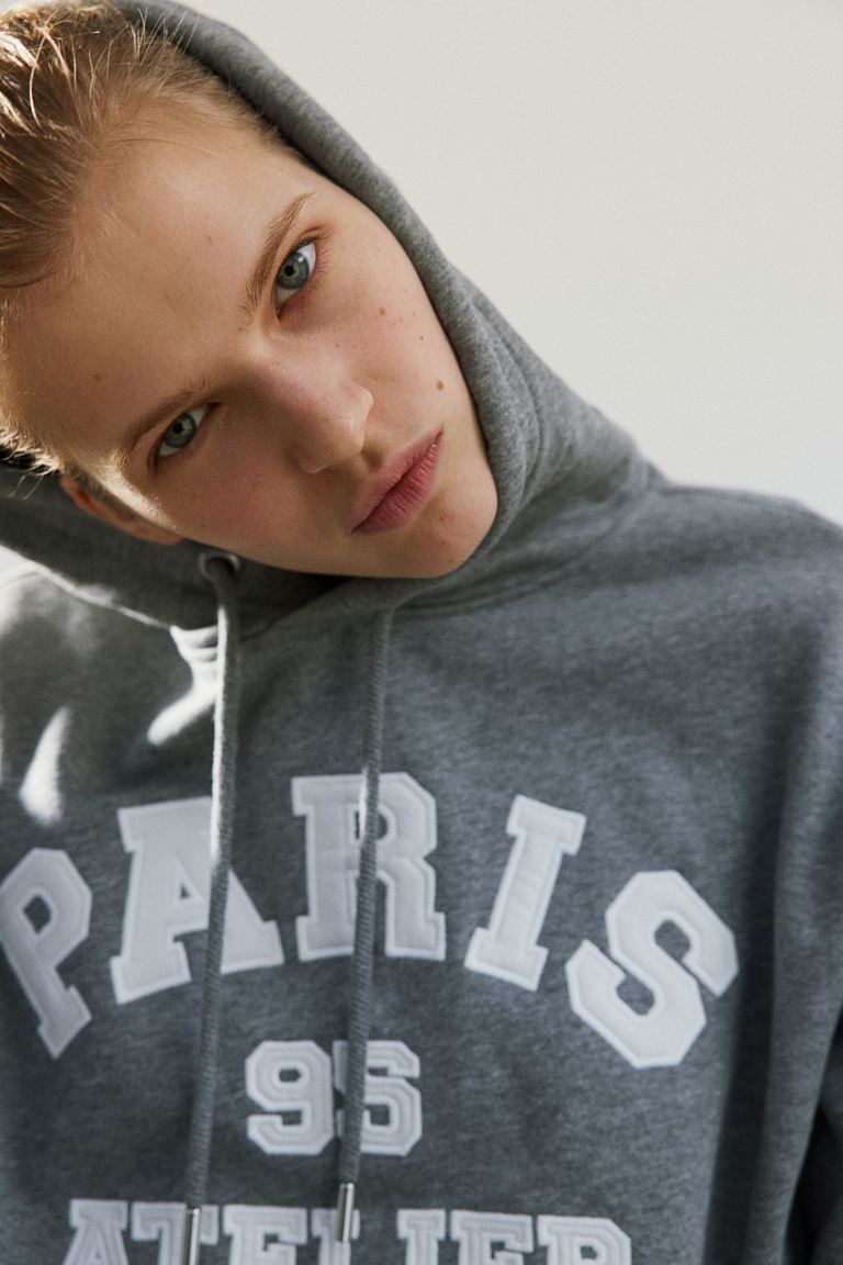 Text-motif hoodie | H&M (UK, MY, IN, SG, PH, TW, HK)