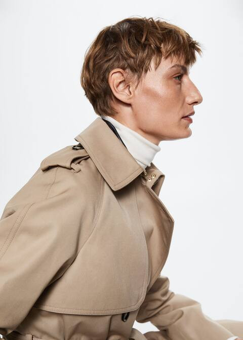 High-performance cotton trench coat -  Women | Mango USA | MANGO (US)