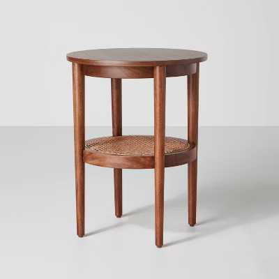 Wood & Cane Round Accent Side Table - Brown - Hearth & Hand™ with Magnolia | Target