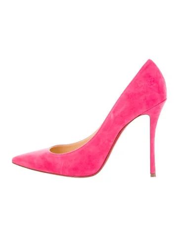 Christian Louboutin Decoltish Suede Pumps | The Real Real, Inc.