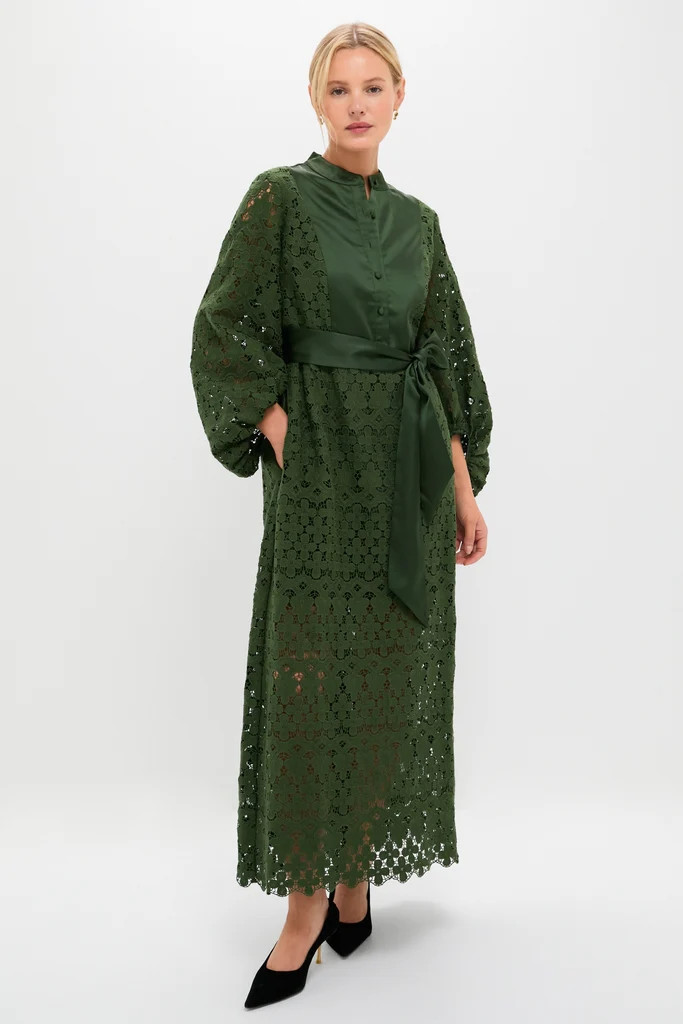 Forest Green Lace Calliope Dress | Tuckernuck (US)