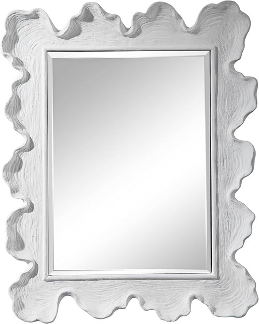 Uttermost Sea Coral Matte White 27 1/4" x 34 1/4" Vanity Wall Mirror | Amazon (US)