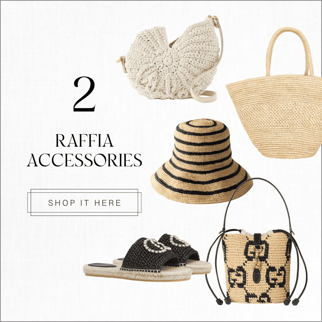 If you’re looking for bags and accessories that go with every single vacation outfit, look at raffia and straw pieces. Right now there SO MANY options at all price points. Whether you like designer brands like Chloe, Gucci or Prada, or want affordable options like J.Crew or Anthropologie, I guarantee you’ll find some things you love.

#LTKOver40 #LTKSeasonal #LTKItBag