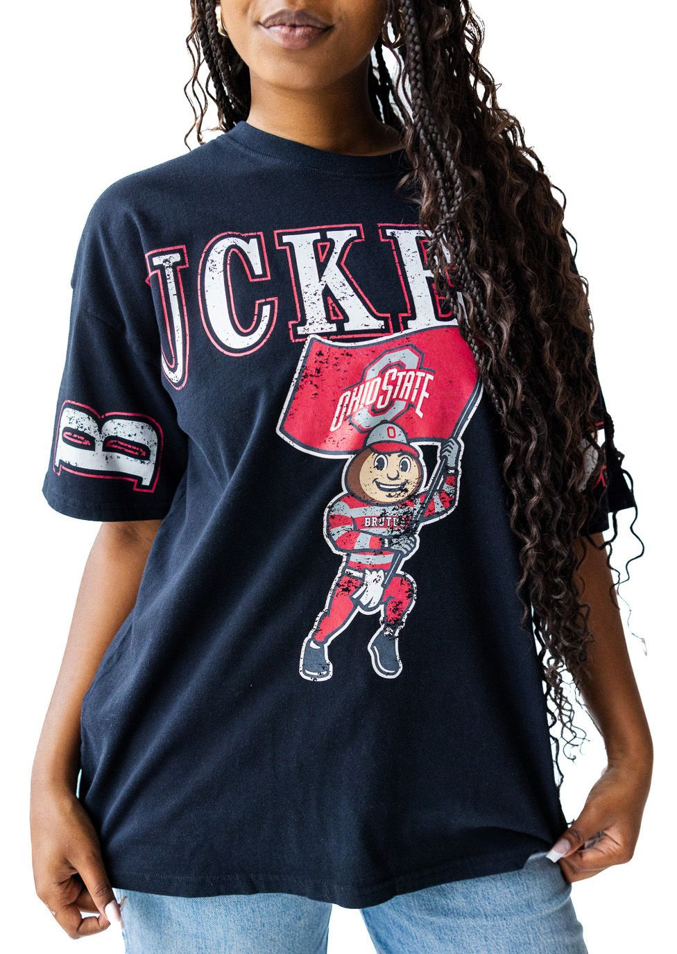 Gameday Social Women's Ohio State Buckeyes Black The Band Short Sleeve T-Shirt, Medium | DICK'S Sporting Goods