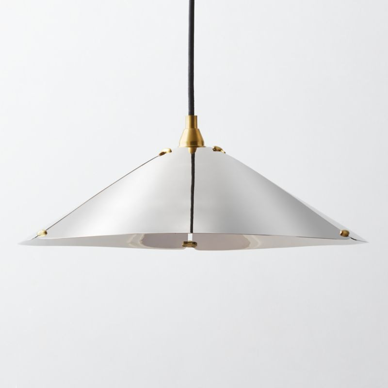 Brighton Tapered Polished Stainless Steel Pendant Light | CB2 | CB2