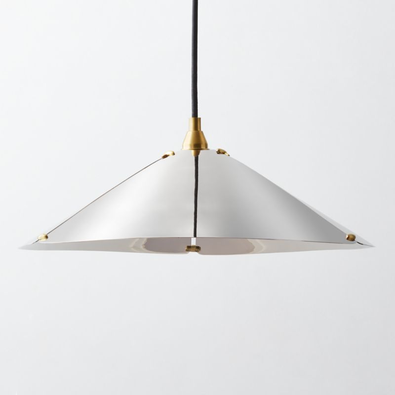 Brighton Tapered Polished Stainless Steel Pendant Light + Reviews | CB2 | CB2