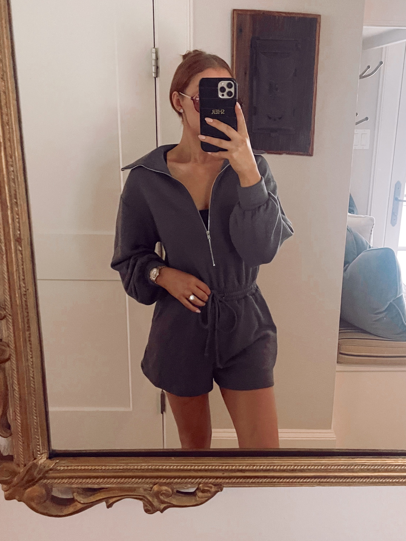 Ootd. Athleisure. Romper. Zip up romper. Vici dolls. Vici. Airplane outfit. Travel outfit. Travel ootd. Tinted moisturizer. Claw clip  

#LTKunder100 #LTKtravel #LTKstyletip