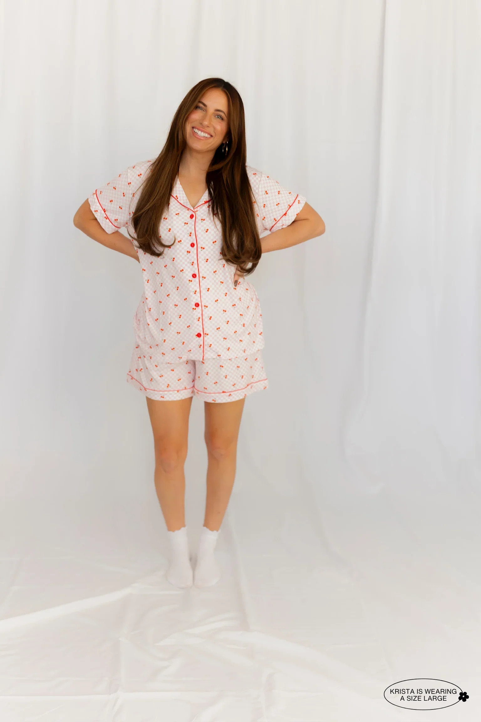 Cherry Ribbed Short Pajama Set | Shop Staykation