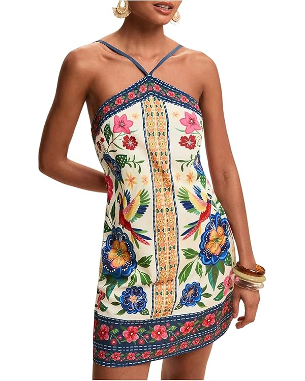 MakeMeChic Women's Halter Dresses Summer Beach Backless Tropical Vacation Caribbean Outfits Boho ... | Amazon (US)