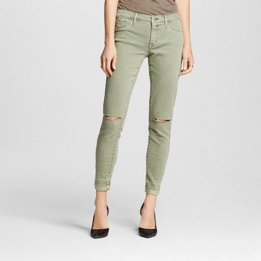 Women's Mid-rise Jegging Olive - Mossimo™ | Target