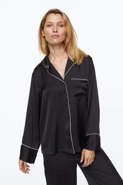 Satin Pajama Shirt and Pants | H&M (US + CA)
