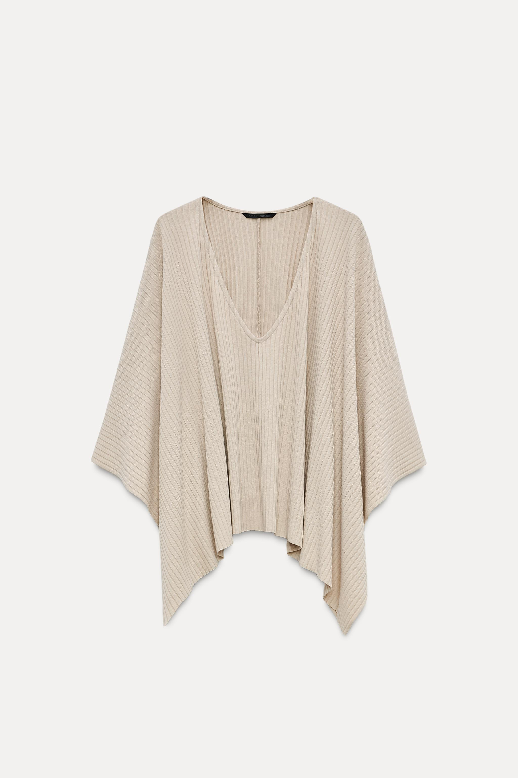 ASYMMETRIC RIBBED CAPE | Zara US