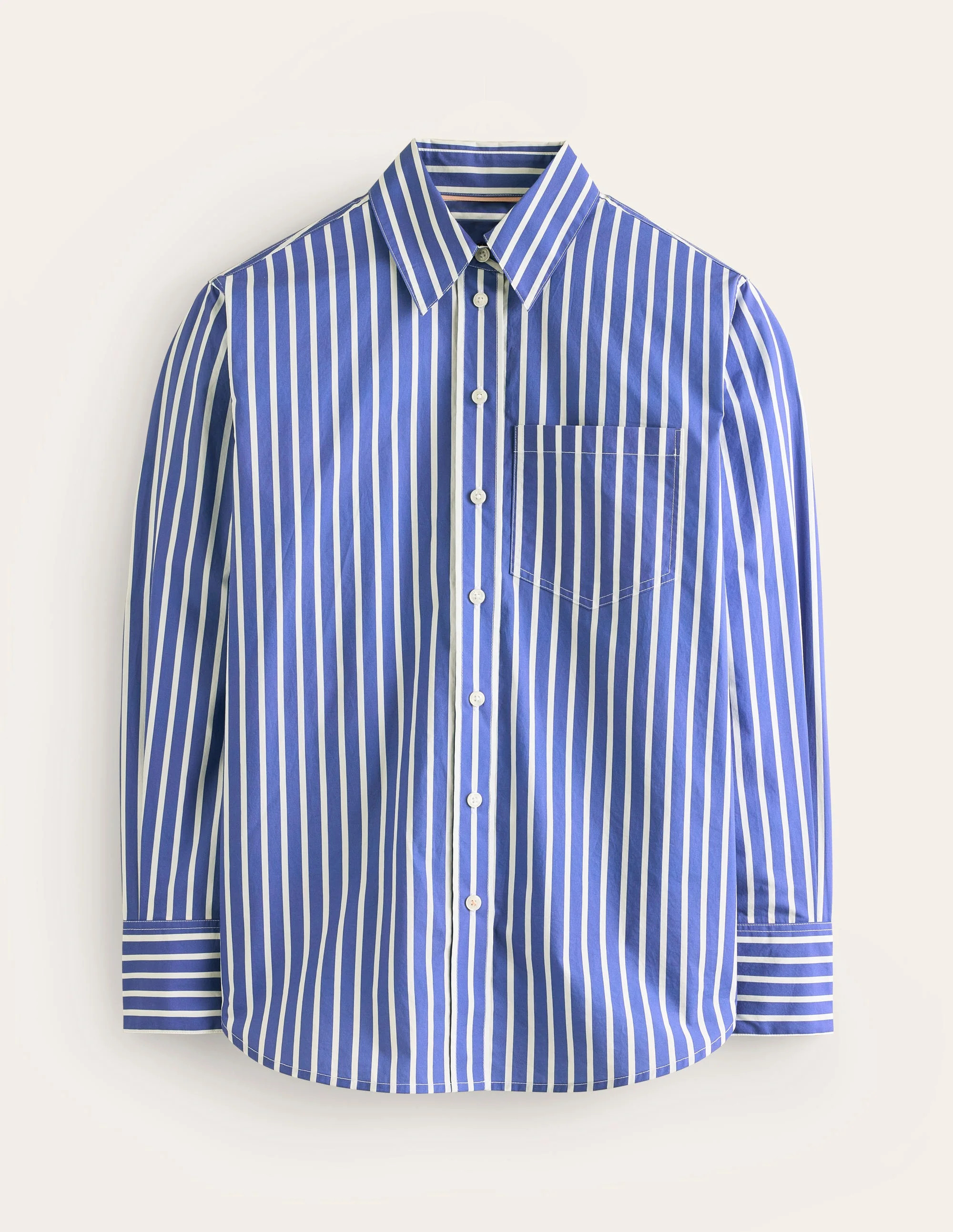 Connie Relaxed Cotton Shirt-Surf The Web and Ivory Stripe | Boden (US)