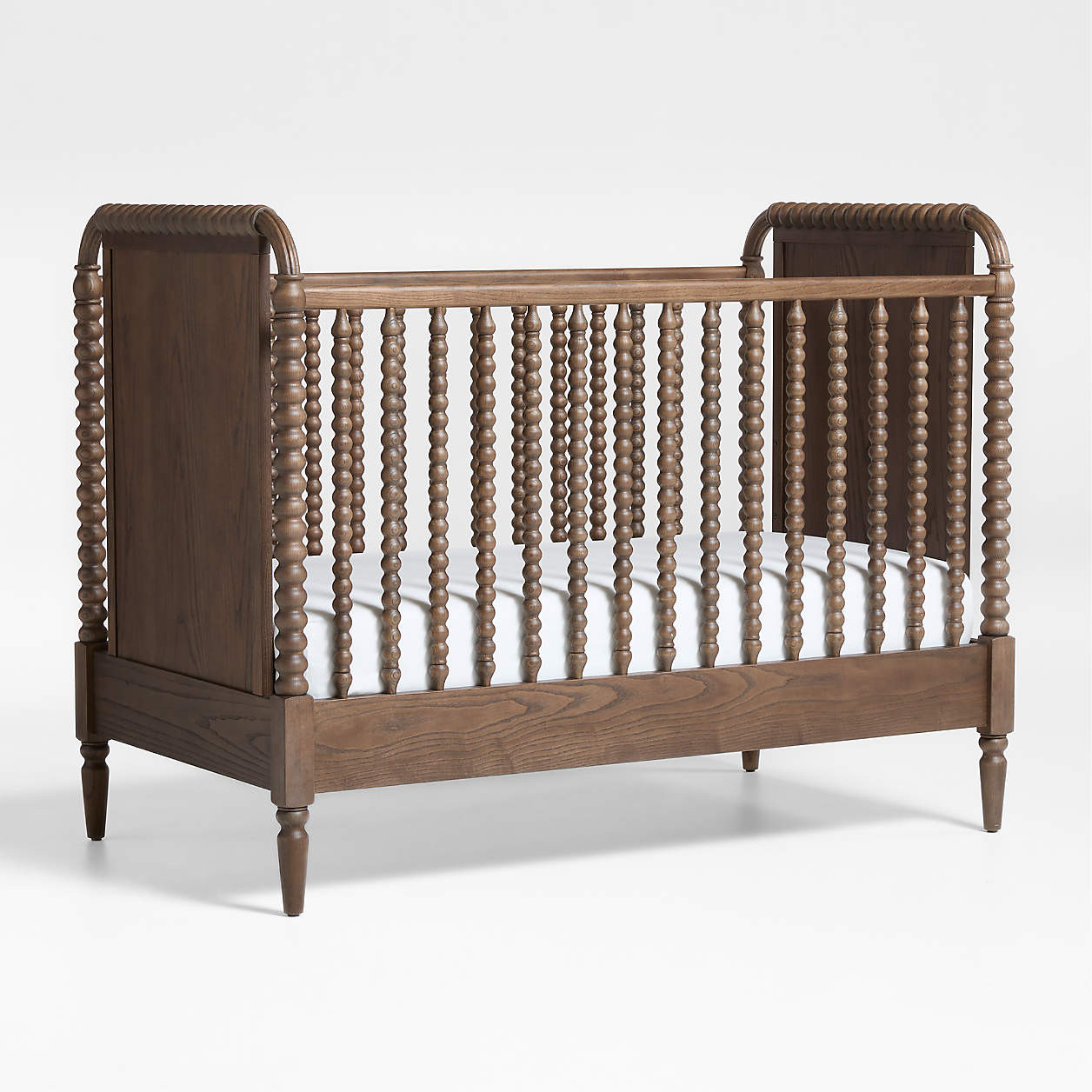 Jenny Lind Heirloom Deep Brown Wood Convertible Baby Crib with Toddler Bed Rail + Reviews | Crate... | Crate & Barrel