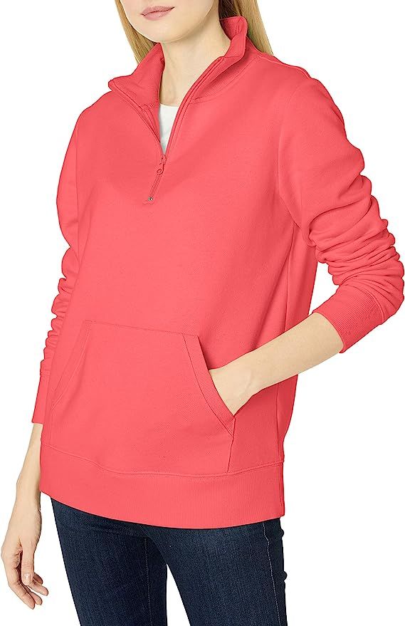 Amazon Essentials Women's Long-Sleeve Lightweight Fleece Quarter-Zip Top | Amazon (US)