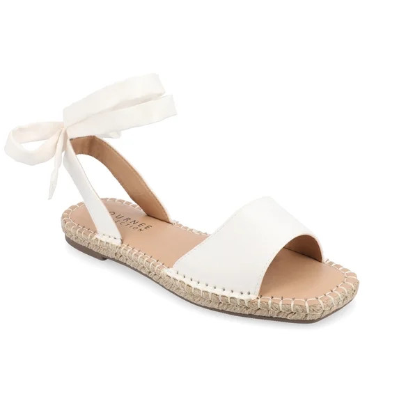 Journee Womens Emelie Espadrille Flat Sandals, Widths Available | Walmart (US)