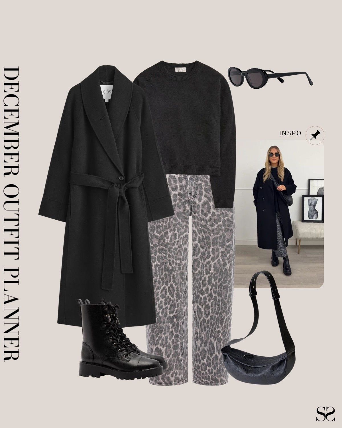 Monthly outfit planner DECEMBER: Winter outfits | leopard denim, combat boot, long wool coat, sling bag 

#classicstyle #casualstyle #LTKstyletip #winteroutfit

Image inspo credit: @missy_elz 

#LTKSeasonal #LTKgrwm #LTKootd