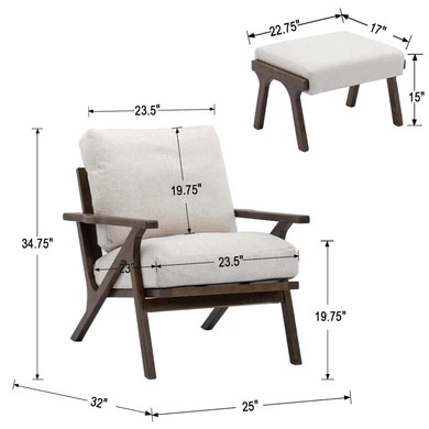 Mid Century Modern Accent Chair - 3422AC | CHAIRUS Affiliate Program