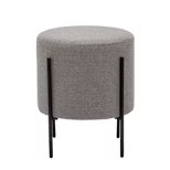 16" Modern Round Ottoman with metal base - WOVENBYRD | Target