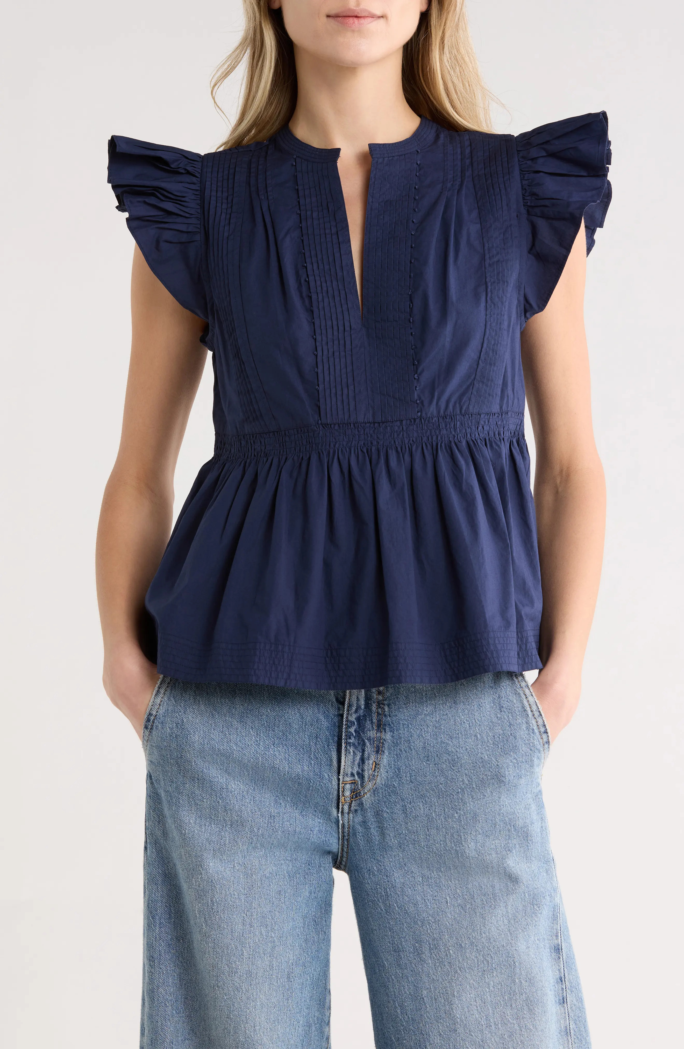 Ulla Johnson Luise Flutter Sleeve Top (Women) | Nordstromrack | Nordstrom Rack