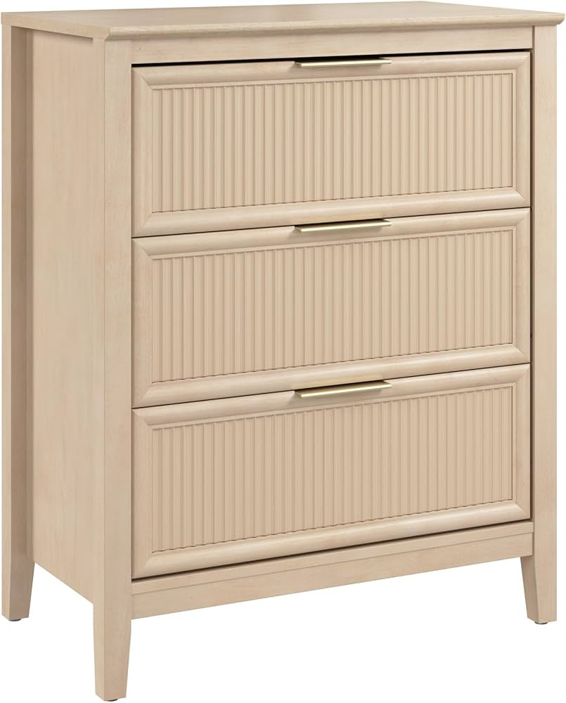 Bush Home 3 Drawer Dresser, Bedroom Furniture and Storage, Camille Collection, Natural Birch | Amazon (US)