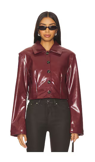 Favorite Catherine Faux Leather Jacket in Oxblood

              
    
        
        
        ... | Revolve Clothing (Global)