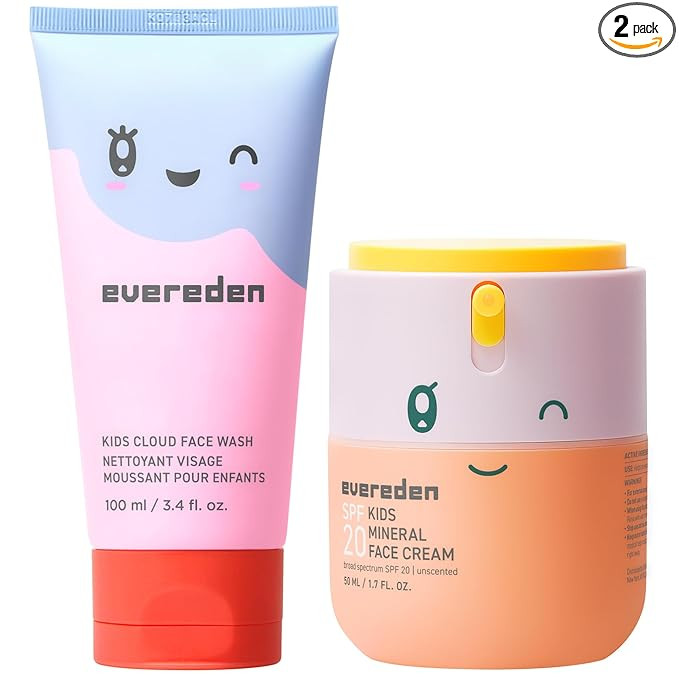 Kids Healthy Morning Duo: Clean & Vegan Skin Care for Kids Bundle | Skin Care Cloud Face Wash + S... | Amazon (US)