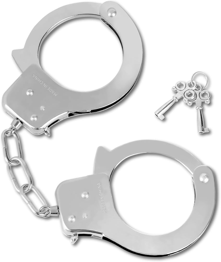 Toy Metal Handcuffs with Keys, Costume Prop Accessory Party Favors Fake Pretend Play Props Party ... | Amazon (US)
