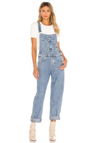 Free People Ziggy Denim Overall in Powder Blue from Revolve.com | Revolve Clothing (Global)