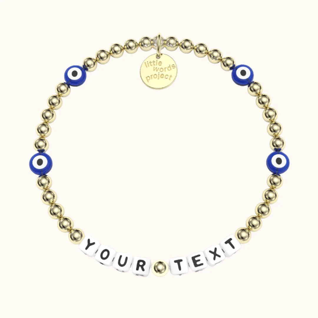 Custom Waterproof Gold Evil Eye | Little Words Project