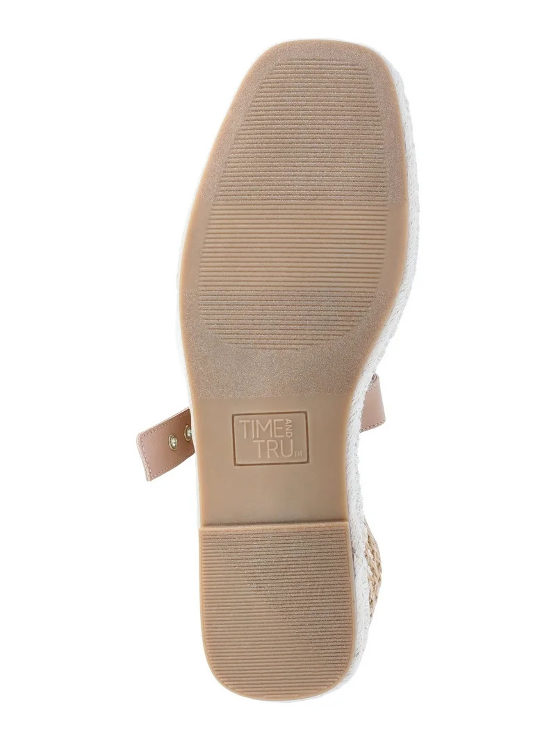 Time and Tru Women's Espadrille Mary Jane Flats | Walmart (US)