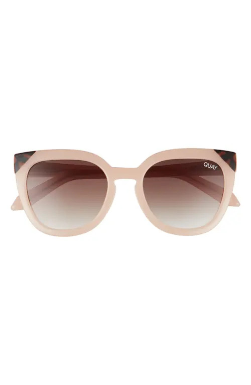 Quay Australia Noosa 55mm Cat Eye Sunglasses in Pink /Brown at Nordstrom | Nordstrom