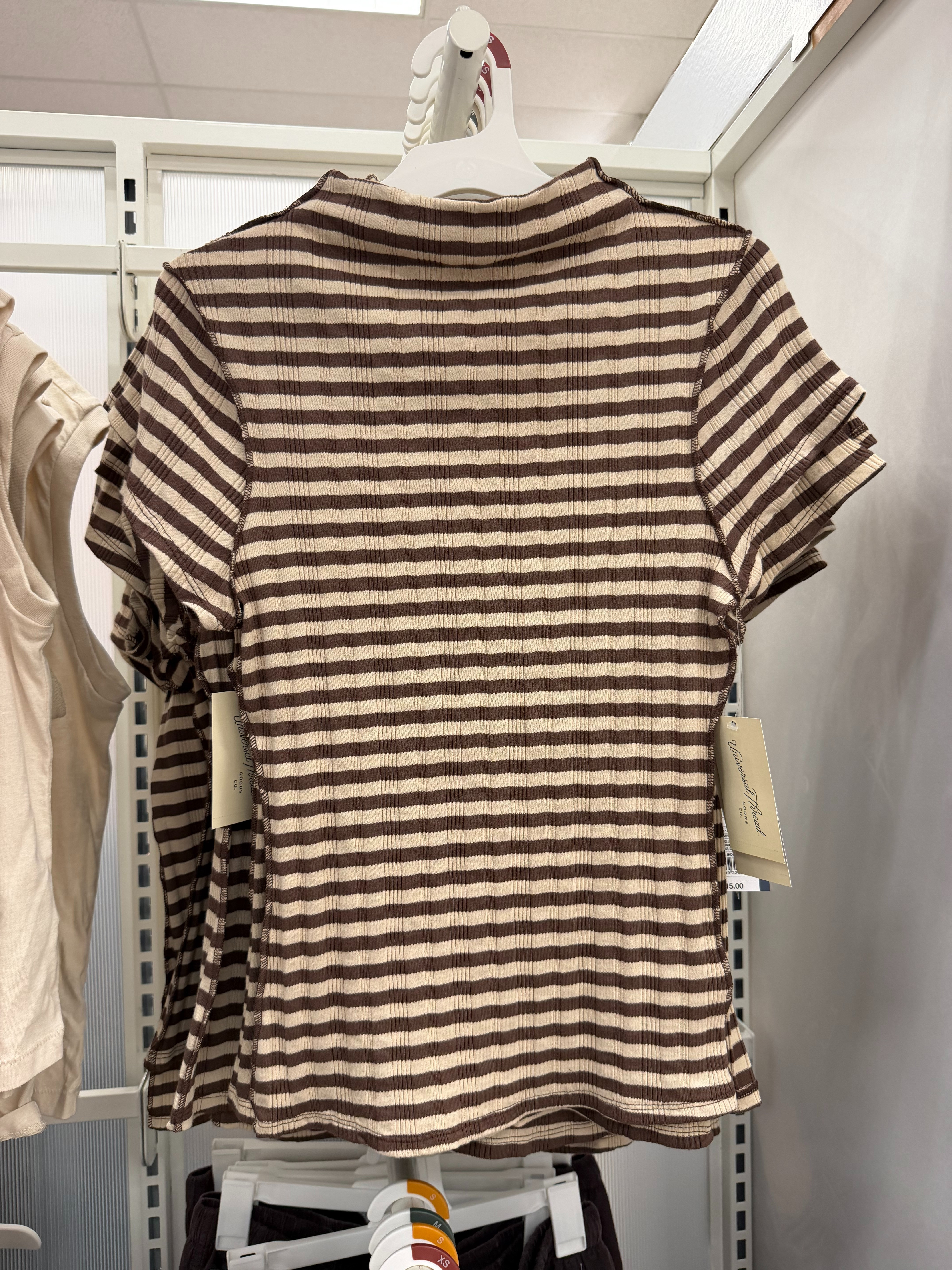 Another elevated basic from @Target on sale for Target Circle Deal Days. The chocolate brown stripes and exposed seam details make this $15 top look so much more expensive. fall outfits women over 50, fall wedding guest dresses, fall dresses, wedding guest dress summer, date night outfits, fall fashion hauls, halloween decorations, fall decor, fall shoes, country concert outfits 

 #LTKootd #LTKSeasonal #LTKSaleAlert
