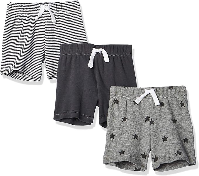 Amazon Essentials Unisex Toddlers and Babies' Cotton Pull-on Shorts, Multipacks | Amazon (US)