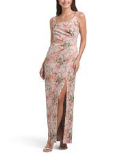 Sleeveless Floral Gown | TJ Maxx