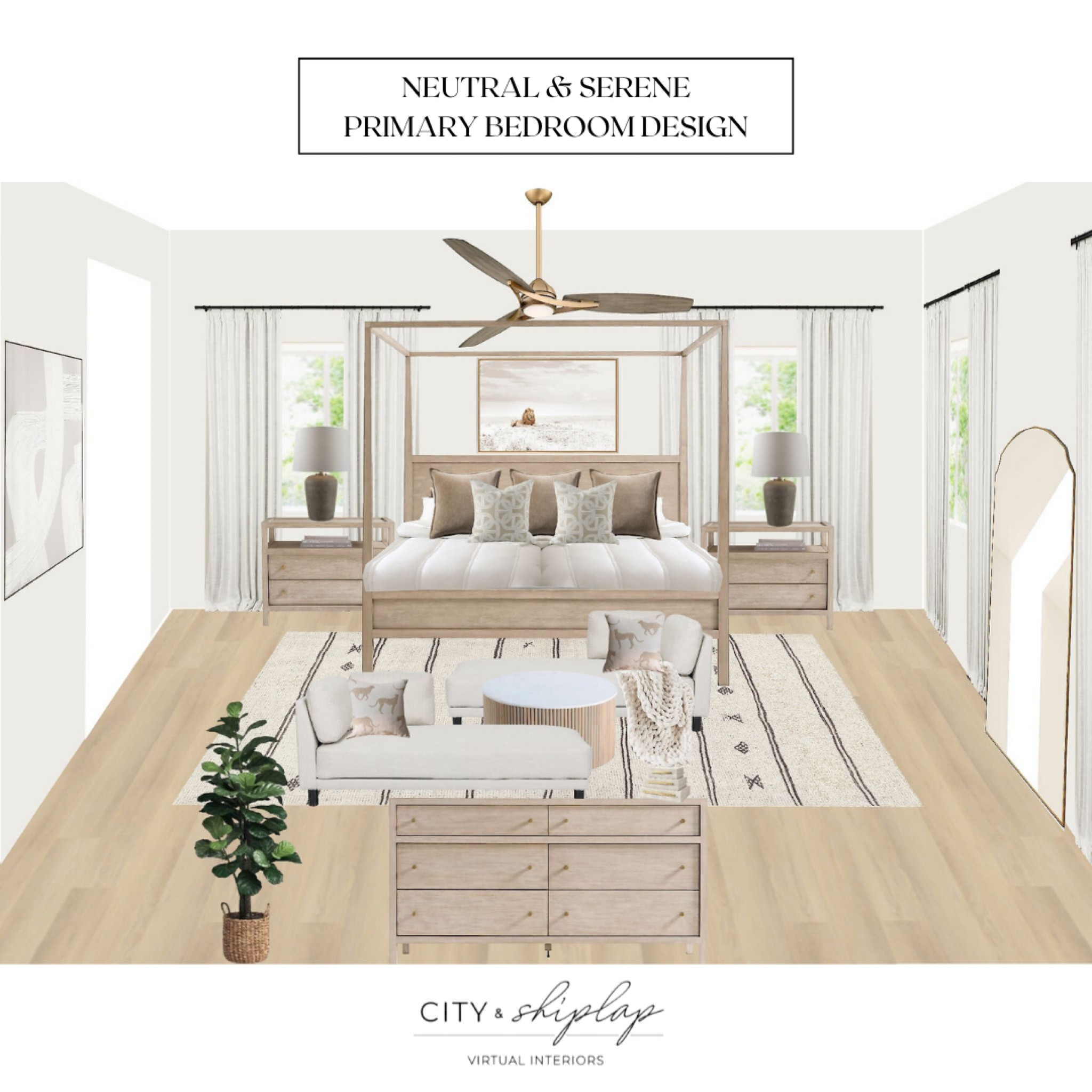 Neutral and serene primary bedroom design 
Master bedroom, neutral home decor, boho decor, modern farmhouse 

#LTKStyleTip #LTKHome #LTKSaleAlert