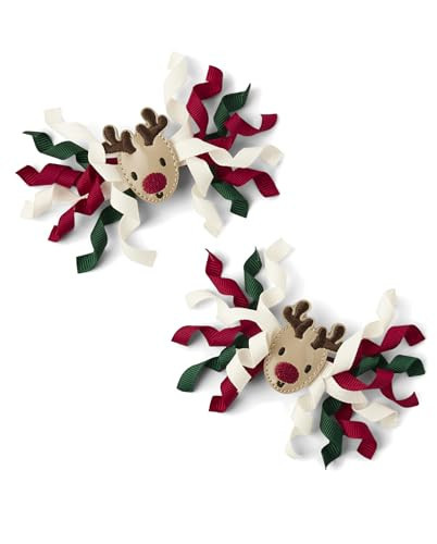Gymboree,Toddler and Baby Snap Clip 2-Pack Hair Accessories,Reindeers,One Size | Amazon (US)