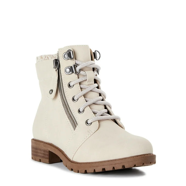 Wonder Nation Little Girl & Big Girl Sweater knit Hiker Boot, Sizes 13-6 | Walmart (US)