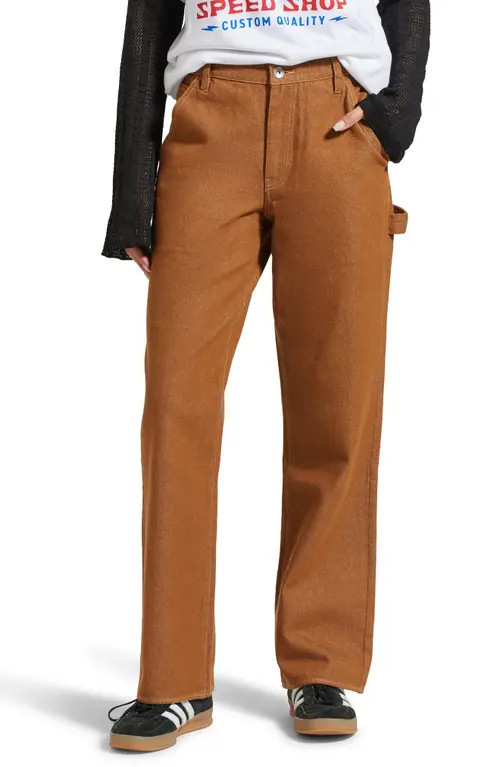 Brixton Essex Wide Leg Painter Pants in Washed Copper at Nordstrom, Size 25 | Nordstrom