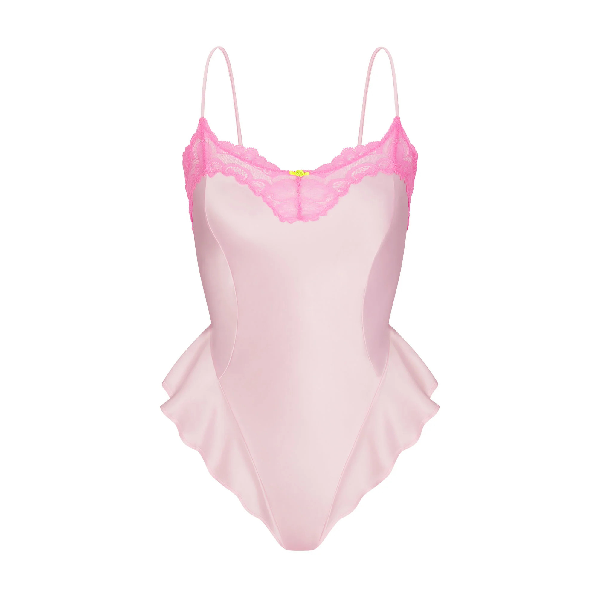 WOVEN SHINE LACE TEDDY | CHERRY BLOSSOM | SKIMS (US)